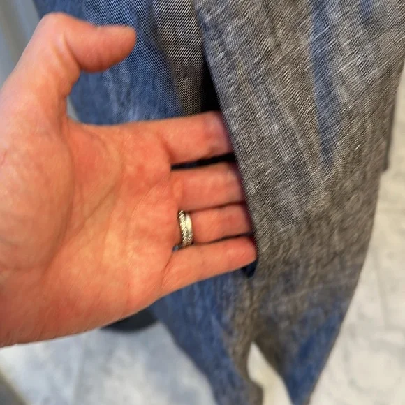 Saks Fifth Ave 100% Linen Summer Beach Dress, Size Large, New With Tags. - Picture 6 of 11